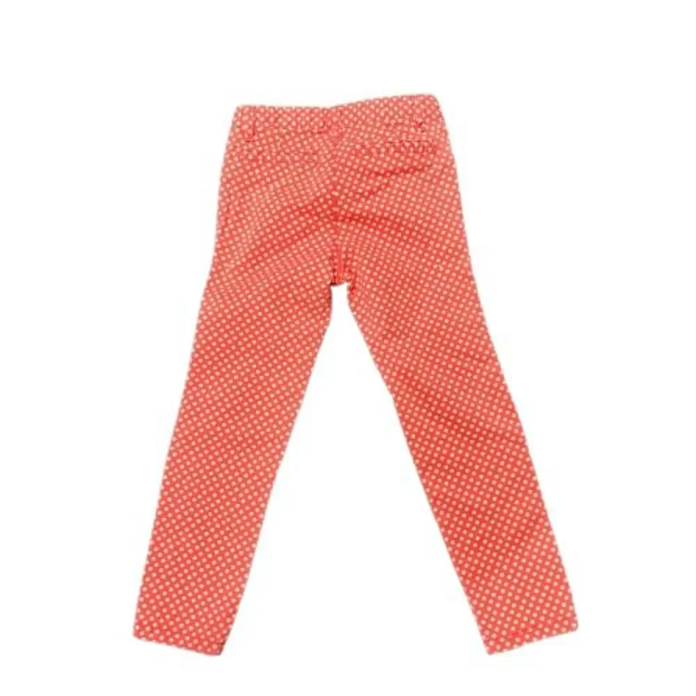 Old Navy The Mini Pixie Girls Size 5T Straight Leg Orange With White Polka-Dots
